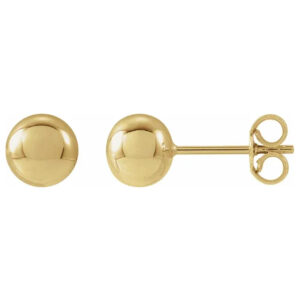Ball Stud Earrings - 14k Gold - 6mm
