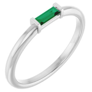 Asterline Emerald Ring